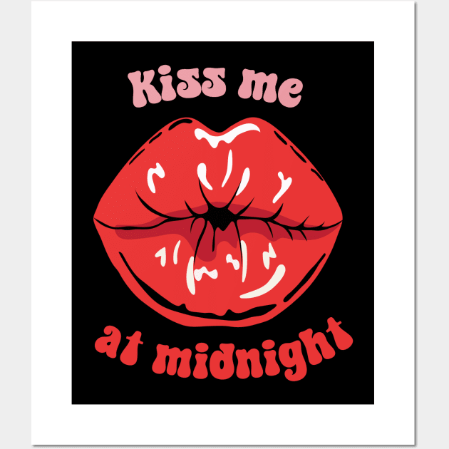 Kiss Me At Midnight Wall Art by MZeeDesigns